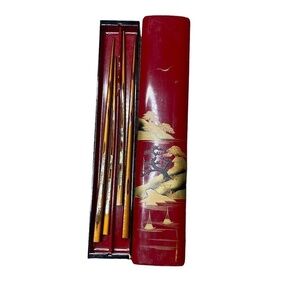 Unique Vintage Lacquer‎ Chinese Chopstick Box